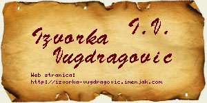 Izvorka Vugdragović vizit kartica
